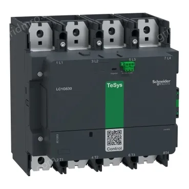 LC1G8004LSEN Contactor, high power, TeSys Giga, 4P(4NO), AC-1, <=440V 1050A, standard version, 200-500V AC/DC wide band coil, 800A frame