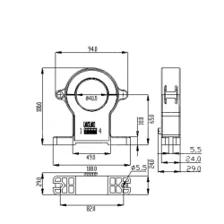YDKR40 series,YDKR40-HTD-300 open hall DC sensor