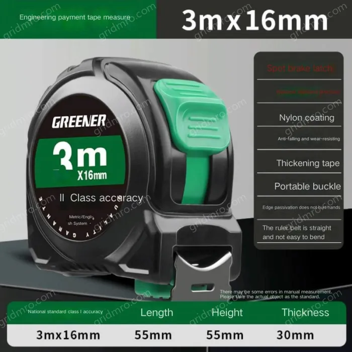 NYLON LAMINATED/POINT BRAKE 3 METERS X 16MM GRADE II. ACCURACY