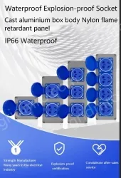 Explosion-proof cast aluminium triplex 3-hole black