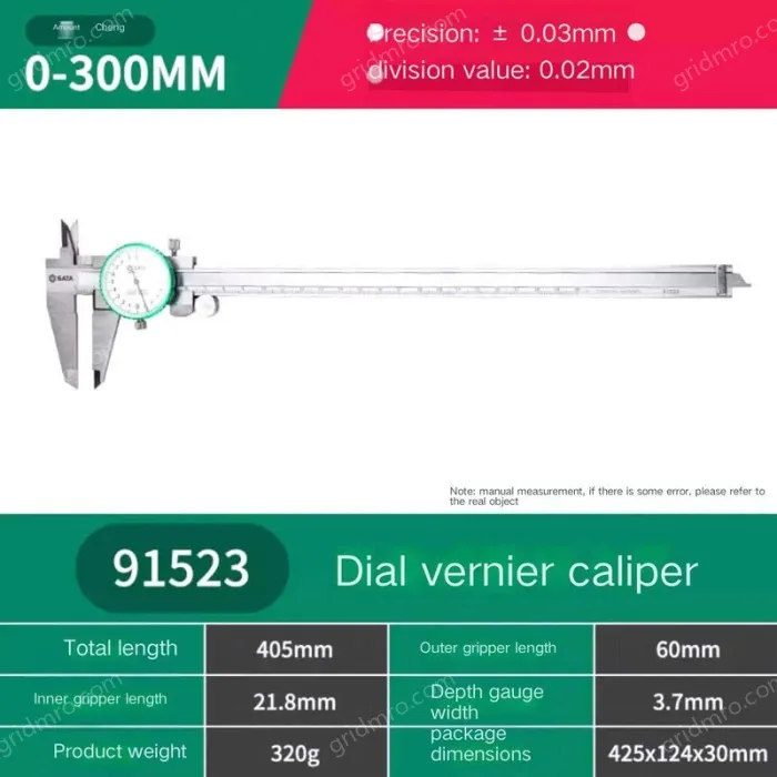 Caliper with table 0-300mm 91523m