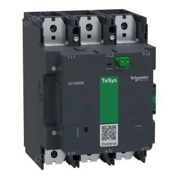 LC1G630LSEN Contactor, high power, TeSys Giga, 3P(3NO), AC-3, <=440V 630A, standard version, 200-500V AC/DC wide band coil