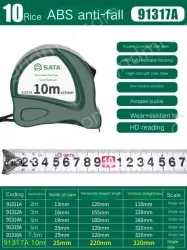 ABS anti-drop 10m ruler width 25mm-91317A