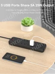 12 AC Outlets Surge Protector Power Strip