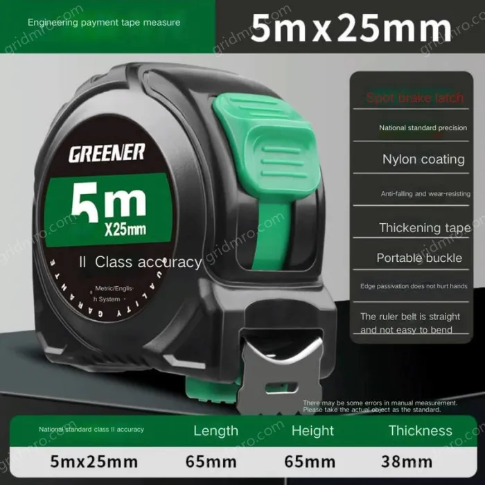 NYLON LAMINATED/POINT BRAKE 5 M X 25MM GRADE II ACCURACY