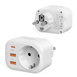 Germany France USB Wall Outlet Holder